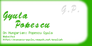 gyula popescu business card